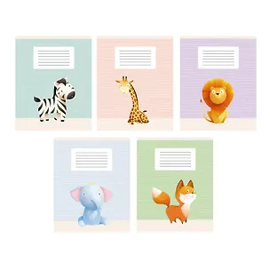 Тетрадь в линейку Listoff, "Зверушки (Универсальная плашка)", 12 листов, в ассортименте 3044294