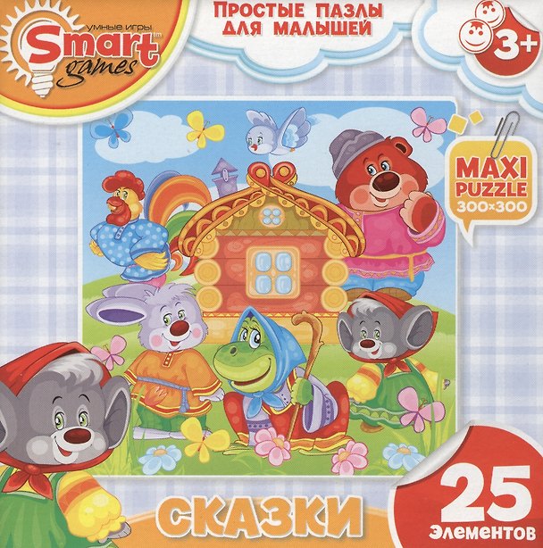 Пазл Макси для малышей (52056) Сказки Теремок (25эл.) (3+) (коробка) 2362049 — 1
