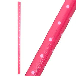 Бумага упаковочная 70*100см "Горошек на красном" глянц., инд.уп.