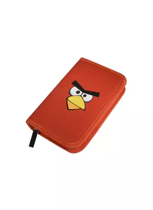 Пенал школьный 1отд. "ANGRY BIRDS" 19*20,5см, полиэстер, красный, Centrum — 228817 — 1