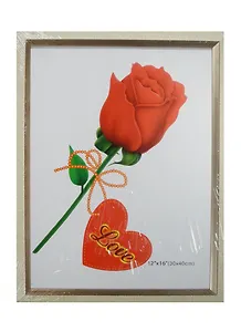 Фоторамка пластик 30*40 "Светлое дерево с каймой", гладкая