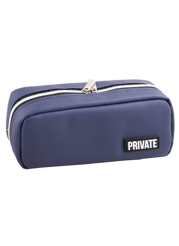 Пенал-косметичка "Private" темно-синий, 21х9х5 см 2953975 — 1