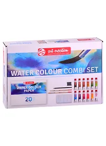 Краски акварельные 12цв "Art Creation" туба 12мл, кисти 2шт, ластик, карандаш ч/гр, палитра, к\к