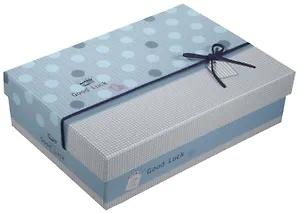 Коробка подарочная "Голубой горох", 21*15,5*6см