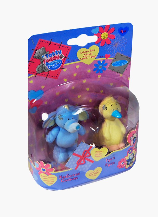 Набор 2 фигурки Слоненок и Гусенок (43782) (Tatty Teddy & my Blue Nose Friends) (4+) (блистер) 2433440 — 1