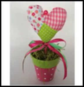 Декорат. украшение для интер. Сердечко в горшочке (23315) (18,5см)