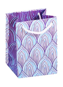 Пакет подарочный "Синий узор", А6