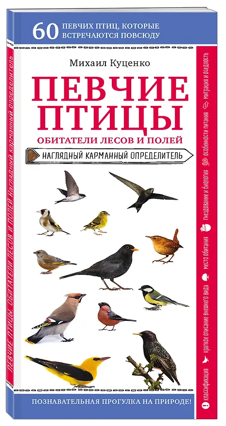 Книга Певчие птицы. Обитатели лесов и полей. Наглядный карманный определитель (Михаил Куценко) — 4