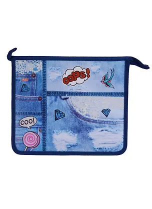 Папка для тетрадей А5 "В тренде" пластиковая, 1 отд., верхн.молния, инд.уп. 246361