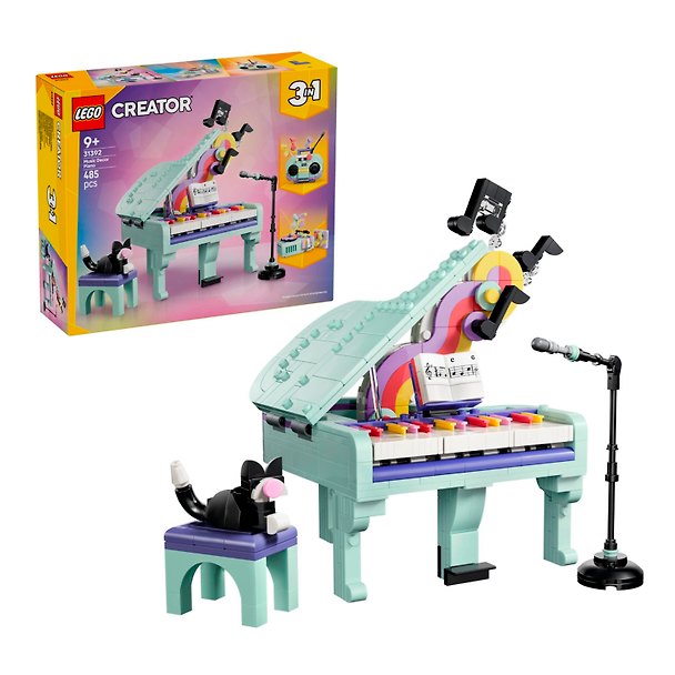 31392 Конструктор детский LEGO Creator 3-in-1 Пианино в музыкальном декоре с котом, 485 деталей, возраст 9+ 3181308 — 1
