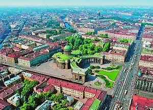 Открытка с видами (СПб) Невский проспект с высоты [SPB-108]