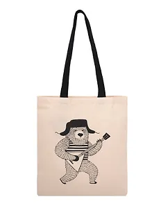 Сумка-шоппер From Russia with love Slavic Rave Мишка с балалайкой (текстиль) (40х32) (СК2025-310)