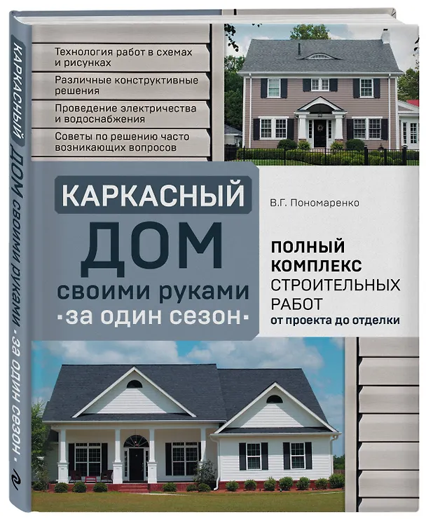 Книга Каркасный дом своими руками за один сезон. Полный комплекс строительных работ от проекта до отделки (Вадим Пономаренко) — 4