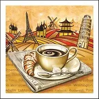 Салфетки Maki бум. сервиров. Волшебное утро (SLОG020101) (33х33) (20шт) (3сл)