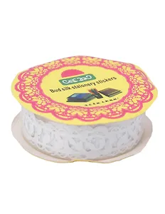 Клейкая лента ажурная, 1.8 см, белый цветок, ЛАЦ-2