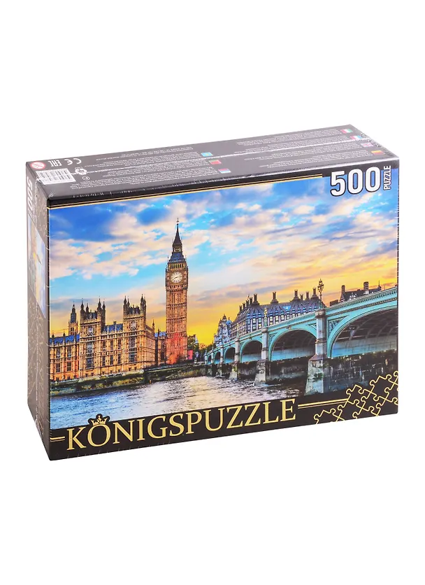 Пазл Биг-Бен и Вистмистерский мост на закате 500 элементов Konigspuzzle ШТK500-3575 2829022 — 1