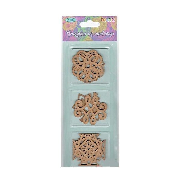 Фигурки из чипборда. 6 штук. "Арабески 2". -Китай: (Decola). LAC-204 349132 405907 — 1