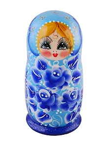 Матрешка 5 в 1 средняя (Гжель, Эскиз 03) (М05140403)