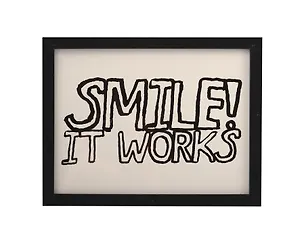 Фоторамка 15*20 "Smile! It works" черное дерево 3113253