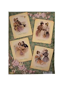 Декупажная карта Пасхальные открытки-2 (S-168) (упаковка)