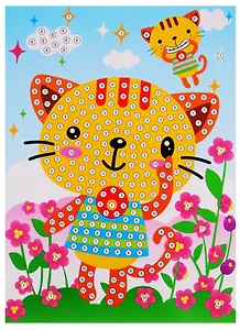 Аппликация стразами Кошечки А4 (орр)