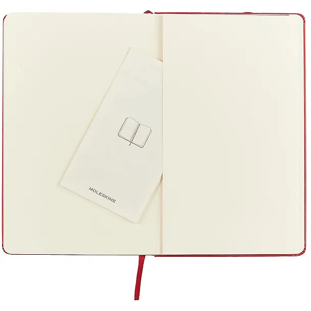 Книга для записей А5, 120 листов в клетку "Classic Large", красная, жесткая обложка, резинка, Moleskine 240949 — 4