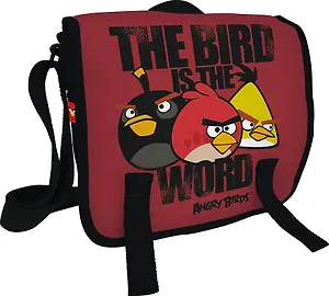 Сумка молодежная «Angry birds», полиэстер, ремень через плечо, 21*24*8см, Angry Birds