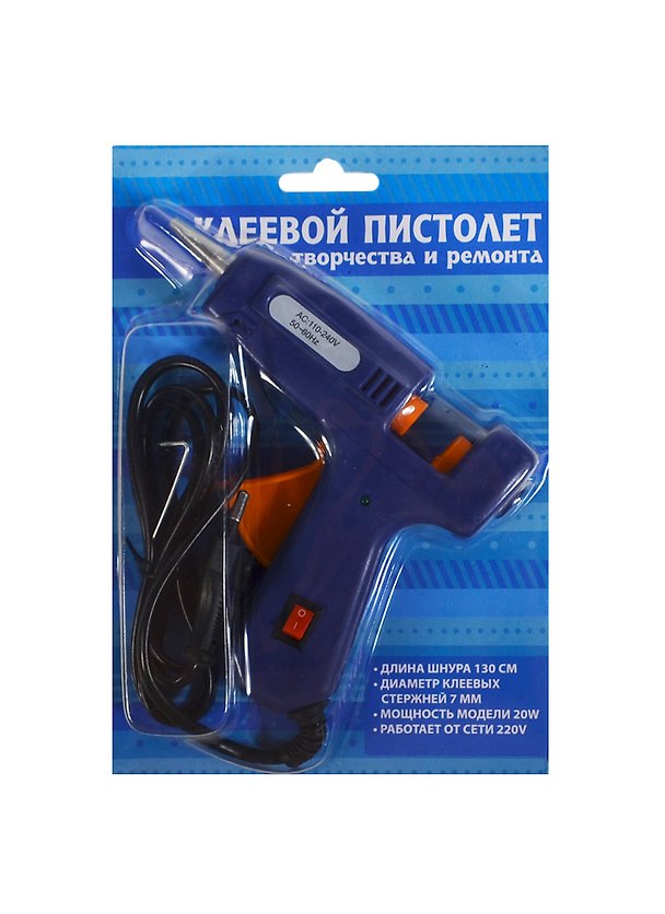 Клеевой пистолет (158683) (12х10,5см) (сетевой) (d-7мм) (упаковка) 2428161 — 1