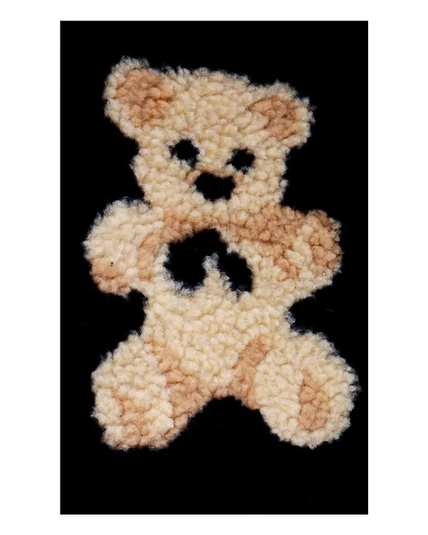 Сумка-шоппер плюшевая Мишки (черная) (40х36) (12-ZhenPin-2711) 3007094 — 2