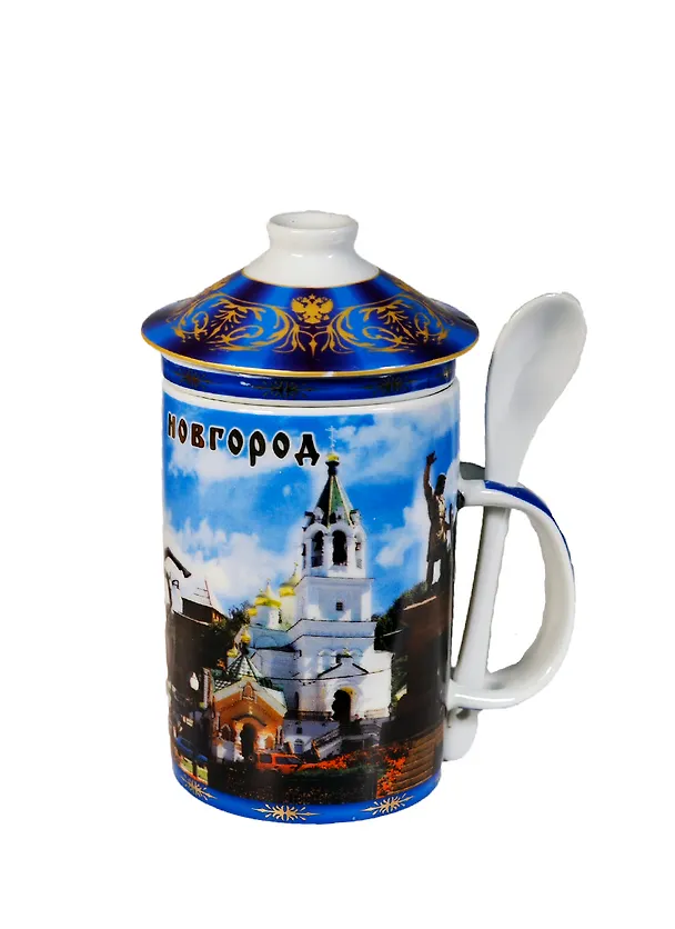 Кружка с ложкой для заварки "Нижний Новгород" (063-76) 2388582 — 1