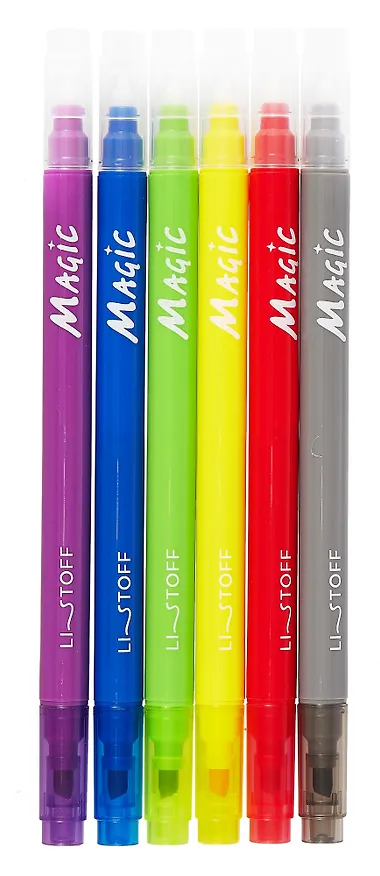 Фломастеры «Magic» Listoff, 6 цветов, двусторонние, меняют цвет 3036219 — 2