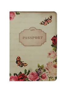 Обложка для паспорта Винтаж с бабочкой