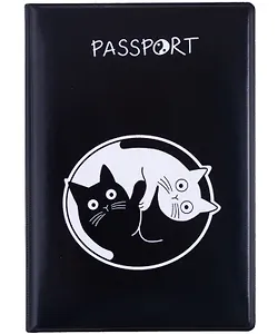 Обложка для паспорта Коты Инь-Ян (ОП2024-422)