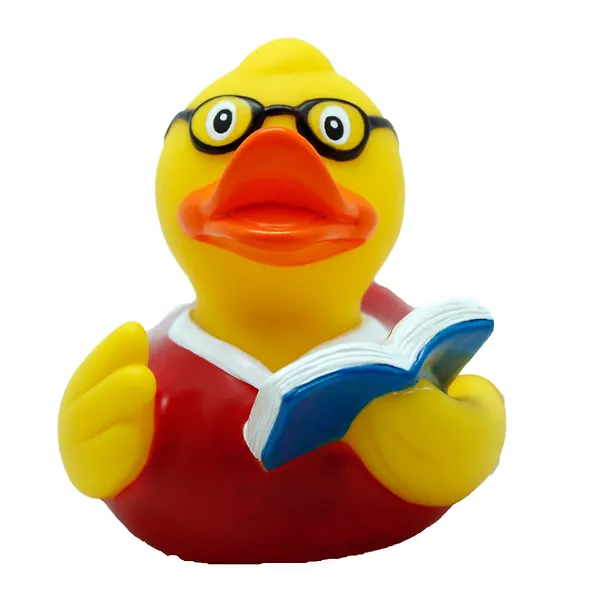 Игрушка для ванной, уточка резиновая FUNNY DUCKS "Уточка читатель" (1827) 2530540 — 2