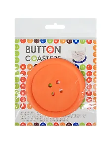 Подставка пластиковая Пуговица оранжевая (002840)