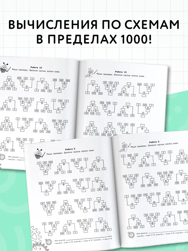 Книга 3000 примеров по математике. Вычисления по схемам в пределах 1000. Все действия с тремя числами. Ответы. 3 класс (Елена Нефедова, Ольга Узорова) — 4
