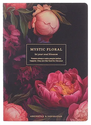 Тетрадь 40 листов в клетку "Blossom. Bouquet on black", сшивка 3077748