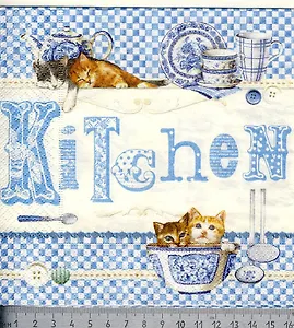 Наб. салф. для декупажа Котята на кухне (BLUK/CADO) (2шт) (упаковка)
