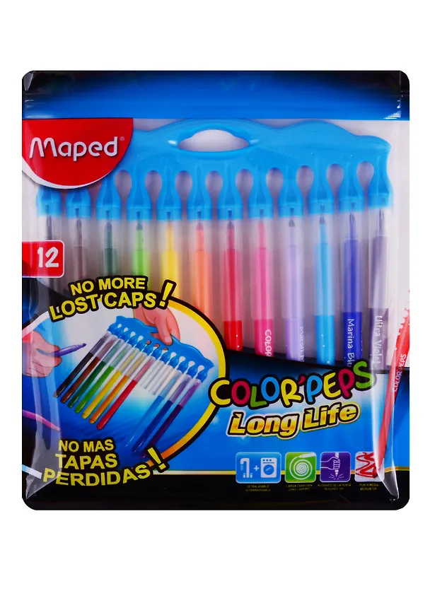 Фломастеры «Long live» Maped, 12 цветов 250522 — 1