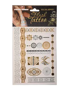 Набор тату наклеек Flash Tatoo Pierre Cardin, 14.5*19.7см в блистере 953013