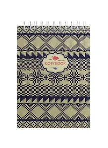 Блокнот А6 80л кл. "Вязанный орнамент" 7БЦ, глянц.ламинация, евроспираль, Listoff