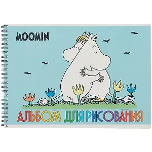Альбом для рисования "Муми-тролли", А4, 40 листов, на евроспирали