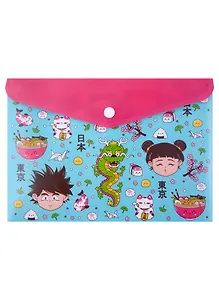 Папка-конверт А5 на кнопке "Аниме. Японские символы"