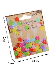 Цветочки фетровые  1,2см, 100шт  цвета в ассортименте D26001239