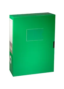 Короб архивный 55мм "OMEGA" на липучке, пластиковый, зеленый, Panta Plast
