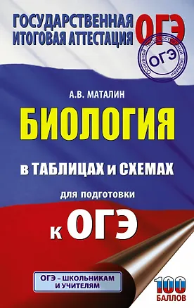 Книга Биология в таблицах и схемах для подготовки к ОГЭ. 6-9 классы (Андрей Маталин)