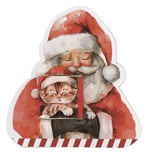 Открытка с шоколадом С Новым годом Дед Мороз (акварель), подвес, 5г