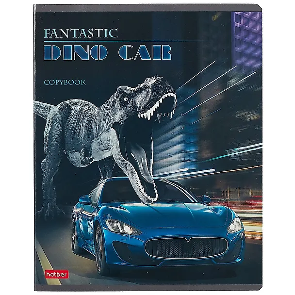 Тетрадь общая «Dino car» в ассортименте, 48 листов в клетку, A5 - Hatber 260245 — 3