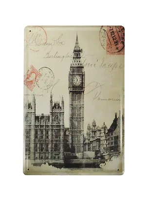 Постер металлический Биг Бен (20х30) (37440) 2456991