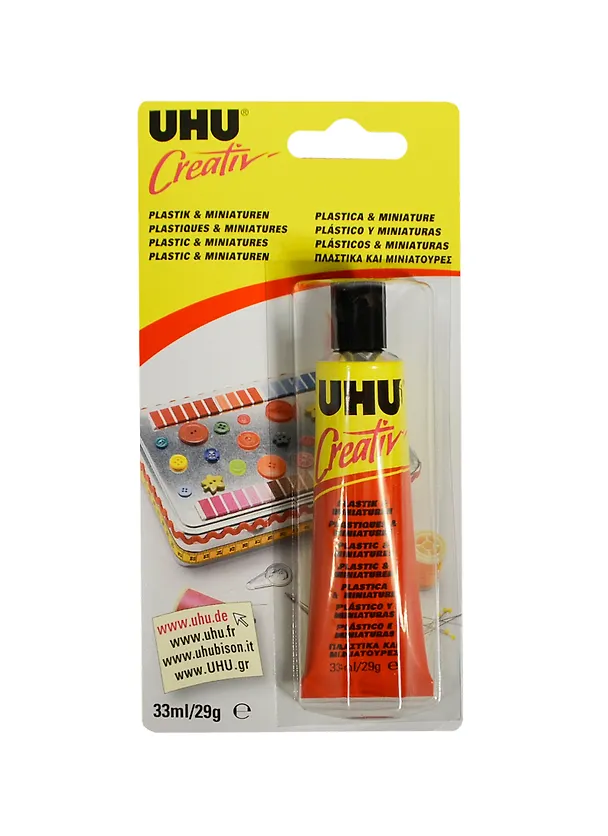 Клей 29г для пластика и худ.миниатюр "Creativ", блистер, UHU 234293 — 1